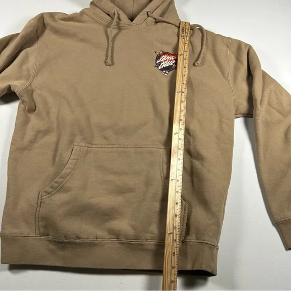 VTG Santa Cruz Skateboards Pullover Hoodie Medium Men’s Tan Butterflies - Picture 4 of 7